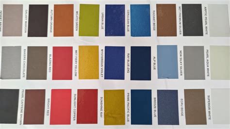 Asian Paint Ppg Colour Combination Chart Metallic Glossy Colour Chart