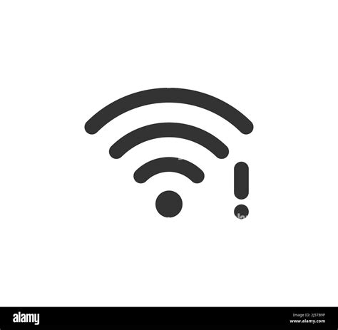 Wifi Symbol And Exclamation Mark Icon Jamming Wireless Internet Signal