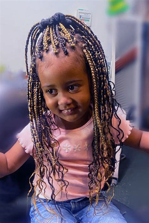 Box Braids For African American Kids Box Braids Bun Kids Box Braids