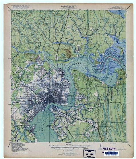 Jax Geological Survey 1918 Jacksonville Fla Vintage World Maps Geology