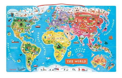Large Magnetic World Map Puzzle Rompecabezas De Mapa Del Mundo