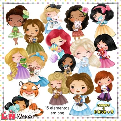 Kit Digital Princesas Disney Baby Aquarela Elo7