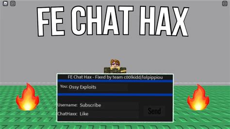 Fe Roblox Chat Hax Script Showcase Youtube