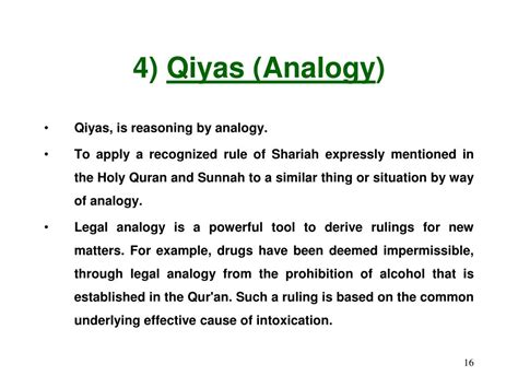 Example of a qiyas changing the ruling of a nass. PPT - Sources of Islamic Shari'ah Principles of Islamic ...