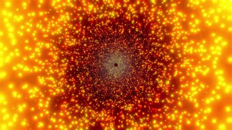 Glowing Orange Particles 3d Illustration Kaleidoscope Design For