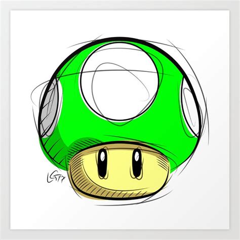 Behind all graffiti walls, there are great graffiti sketches. 1 UP Mushroom Digital Drawing, Games Art, Super Mario ...