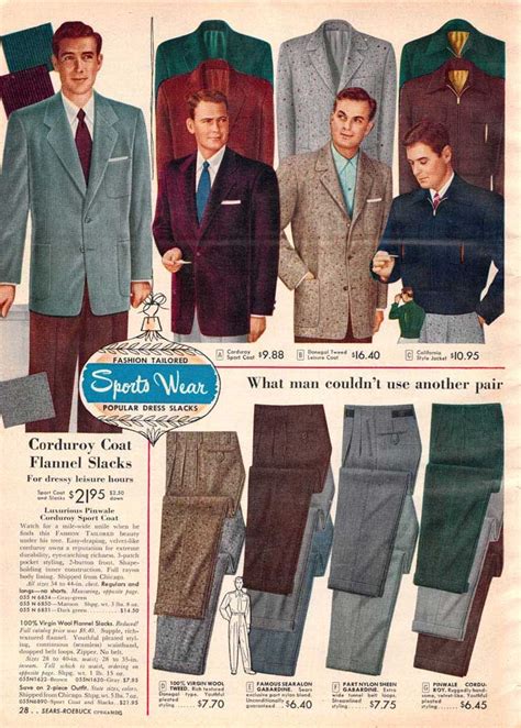 Fashion In The 1950s Clothing Styles Trends Pictures And History Vintage Suit Men Vintage