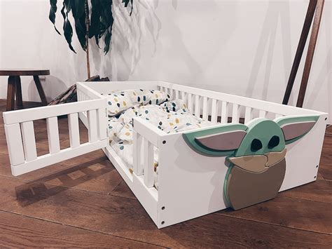 Toddler Bed Greblyn Star Wars Yoda Bed For Kids Baby Yoda Etsy