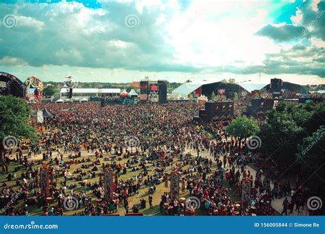 Crowd At An Outdoor Concert Hellfest Editorial Stock Image Image Of