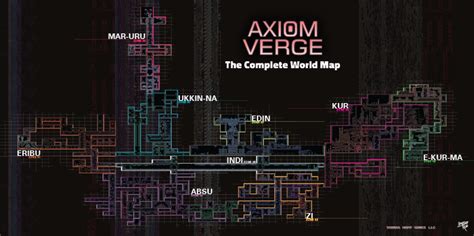 Axiom Verge 1 And 2 Map Poster Set Limited Run Games