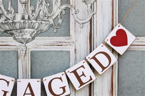 Engaged Banners Engagement Banners Rustic Engagement Etsy