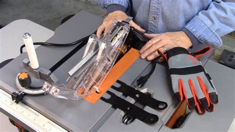 It includes independent sides and full 4 dust collection. How to Install Blade Guard on Ridgid Table Saw - The ...