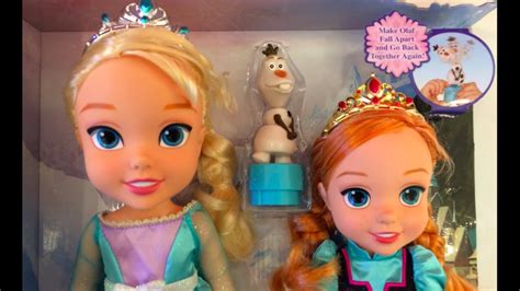 Disney Frozen Anna And Elsa Toddler Princess Dolls Youtube