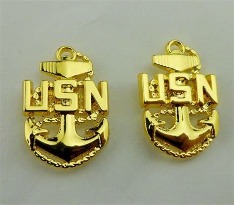 Us Navy Chief Petty Officers Collar Rank Badge Usn Lapel Pins Military