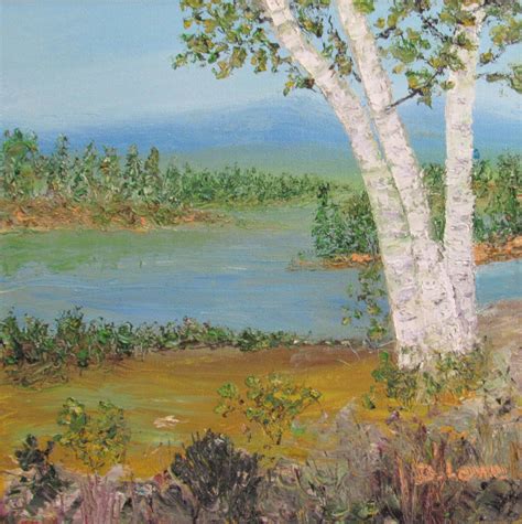 On A Western Lake Painting By Danny Lowe Pixels