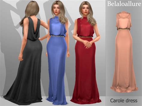 Simple Silk Satin Draped Dress For Your Sims Enjoy Found In Tsr