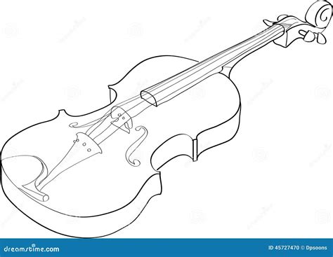 Violin Stock Vector Image Of Outline Picture Illustration 45727470