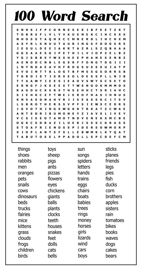 Large Print Word Search Printable Hard Word Search Printable Free For