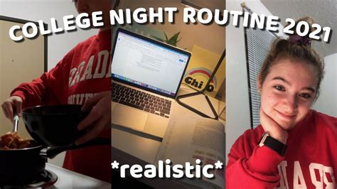 College Night Routine 2021 Realistic Youtube