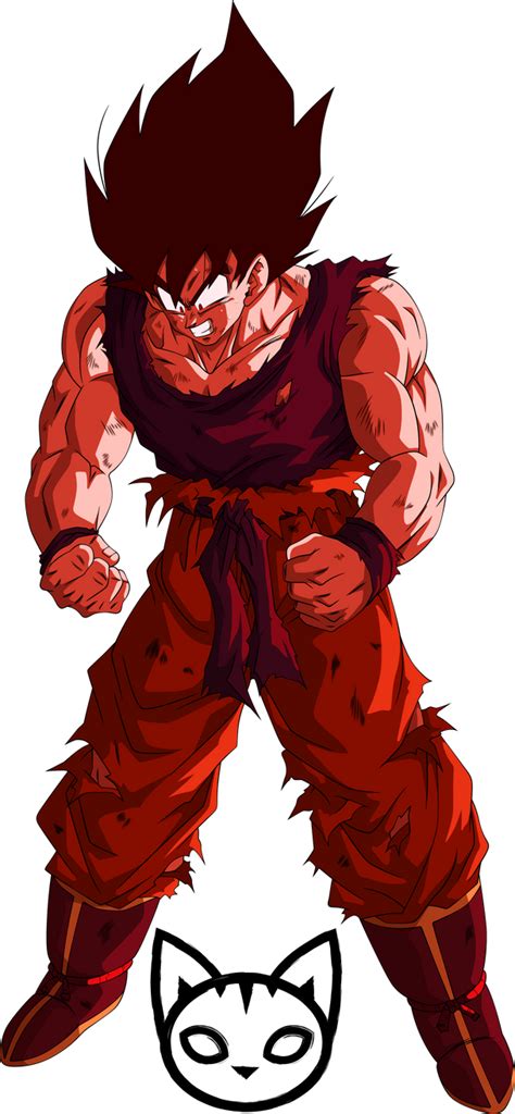 Goku(Kaioken x3)(Saiyan Saga) Render by DokkanDeity on DeviantArt