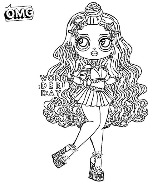 Unicorn lol doll coloring page for girls get coloring pages. Coloring pages LOL OMG. Download or print for free