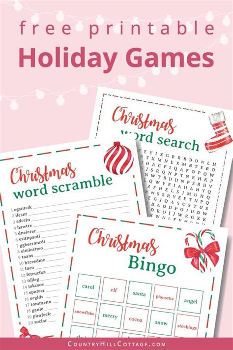 Free Printable Christmas Games For Adults And Older Kids