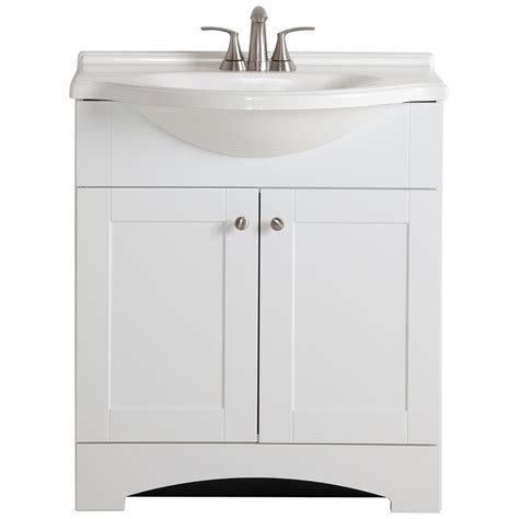 Glacier bay del mar 37 in. Glacier Bay Del Mar 31 in. W x 19 in. D Bath Vanity in White with AB Engineered Composite Vanity ...