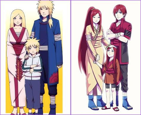 Minato And Kushina As Children With Their Parents Naruto Kushina
