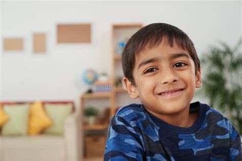 Cheerful Indian Kid Stock Photo Image Of Happy Look 72598634