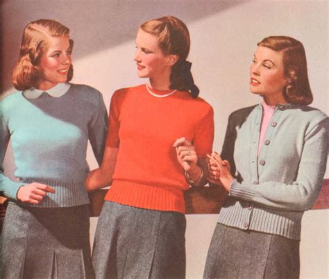 1940s sweater styles women s pullovers and cardigans