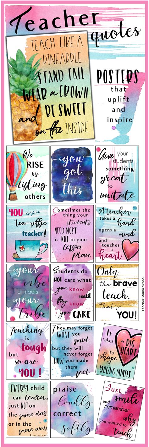 Teacher Quotes Posters To Uplift Inspire And Motivate Teachers In A