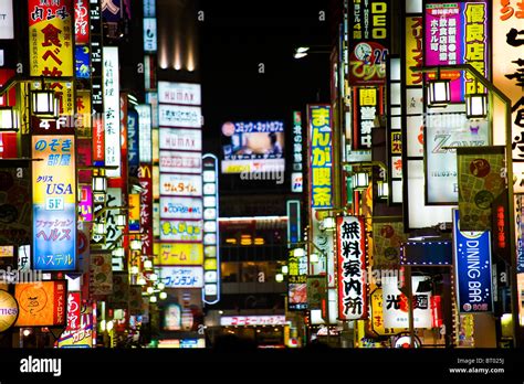 Neon Signs Kabukicho Shinjuku Tokyo Japan Stock Photo Alamy
