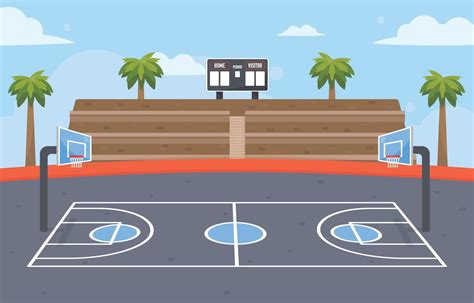 Outdoor Basketball Court 3107900 Vector Art At Vecteezy
