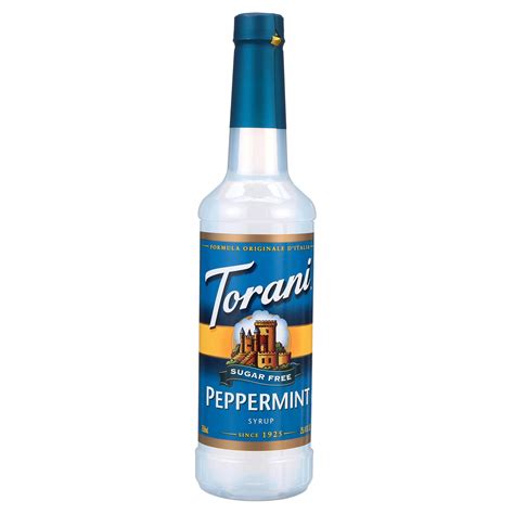 Torani Sugar Free Peppermint Syrup Coffee Flavoring Drink Mix 750ml