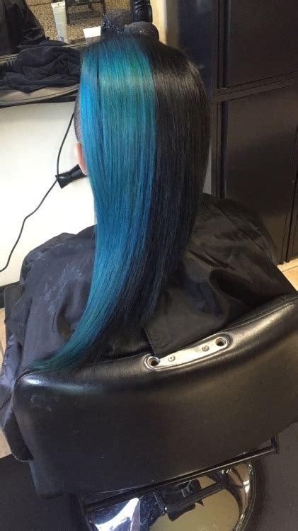 Half Blue Half Black Hair Tumblr