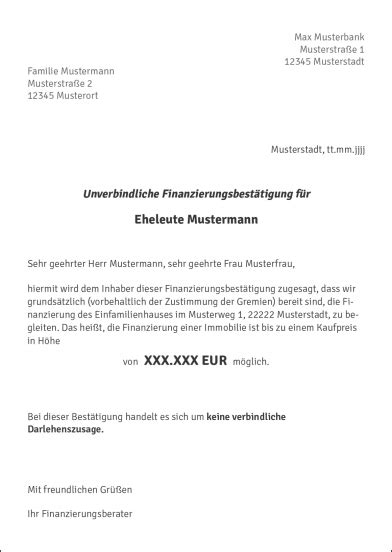 Die deutsche rentenversicherung stellt ab sofort auf wunsch eine bescheinigung aus, die sich an den vordrucken. Finanzierungsbestätigung beim Immobilienkauf: Hier 6 Tipps