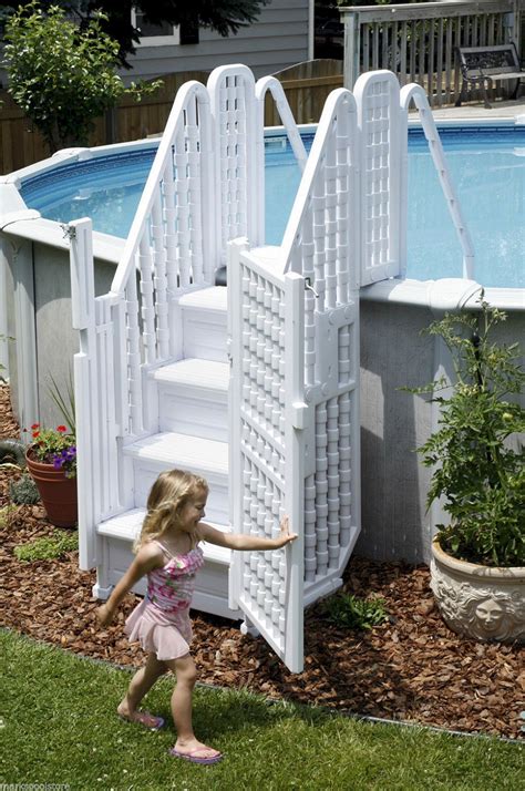 Top 52 Diy Above Ground Pool Ideas On A Budget Swimming Pool Ladders