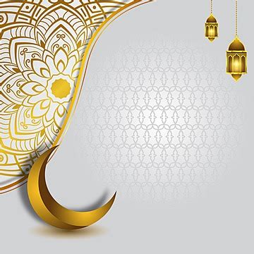 Arabic Islamic Elegant White Luxury Background Vector Mosque Crescent