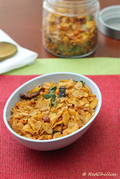 Maybe you would like to learn more about one of these? Corn flakes Cereal Chivda (Spicy Indian Mixture Recipe ...