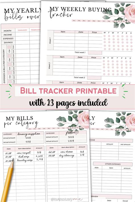 ♥ Spending Tracker A Fun Way To Keep Track Of Your Monthly Bills And