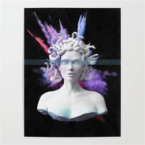 Medusa Color Blast Poster By Underdott Society6