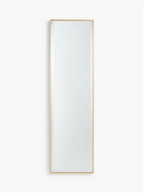 John Lewis Anyday Bevelled Glass Edge Rectangular Hall Mirror 140 X 40cm Gold