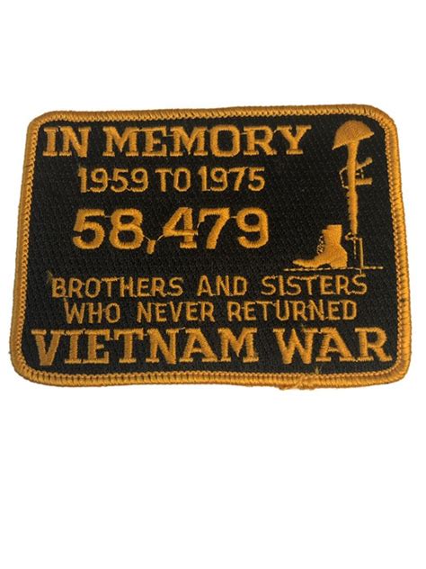 In Memory Of Vietnam War Patch