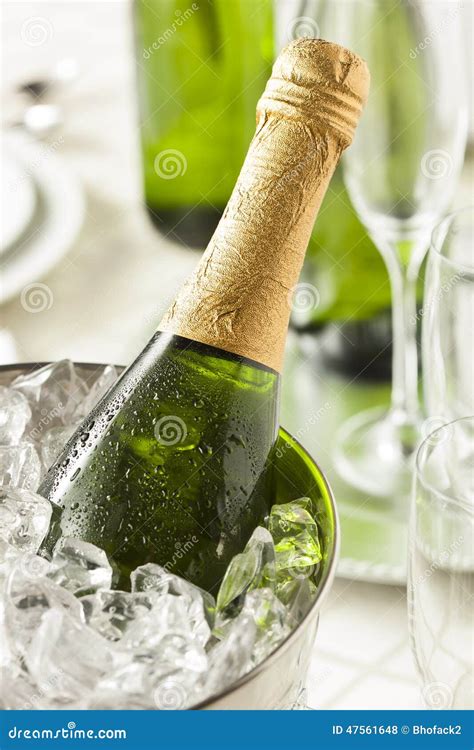 Alcoholic Bubbly Champagne For New Years Fotografia Stock Immagine Di