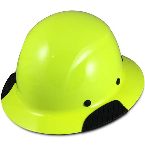 Dax Fiberglass Composite Hard Hat Full Brim High Viz Lime Etsy