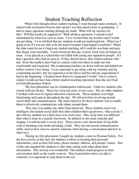 Example Of Reflection Paper On A Class How To Write A Reflection