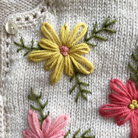 My Embroidered Sweater Project Betz White Hand Embroidery Flowers