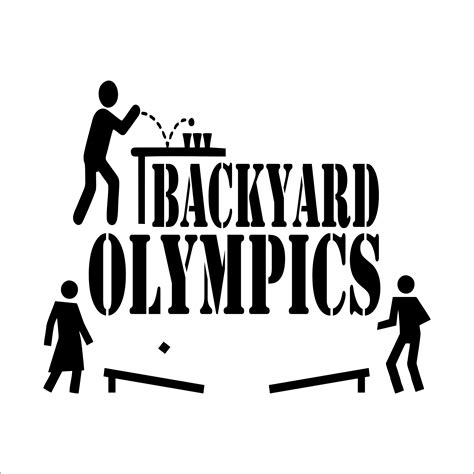 Backyard Olympics Stick Figure Drinking Games And Cornhole Svg Etsy