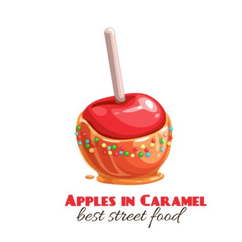 Royalty Free Caramel Apple Clip Art Vector Images And Illustrations Istock
