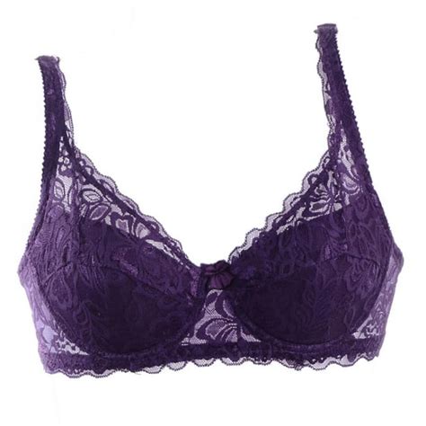 Saient Saient Women Sexy Underwire Padded Up Embroidery Lace Bra 32